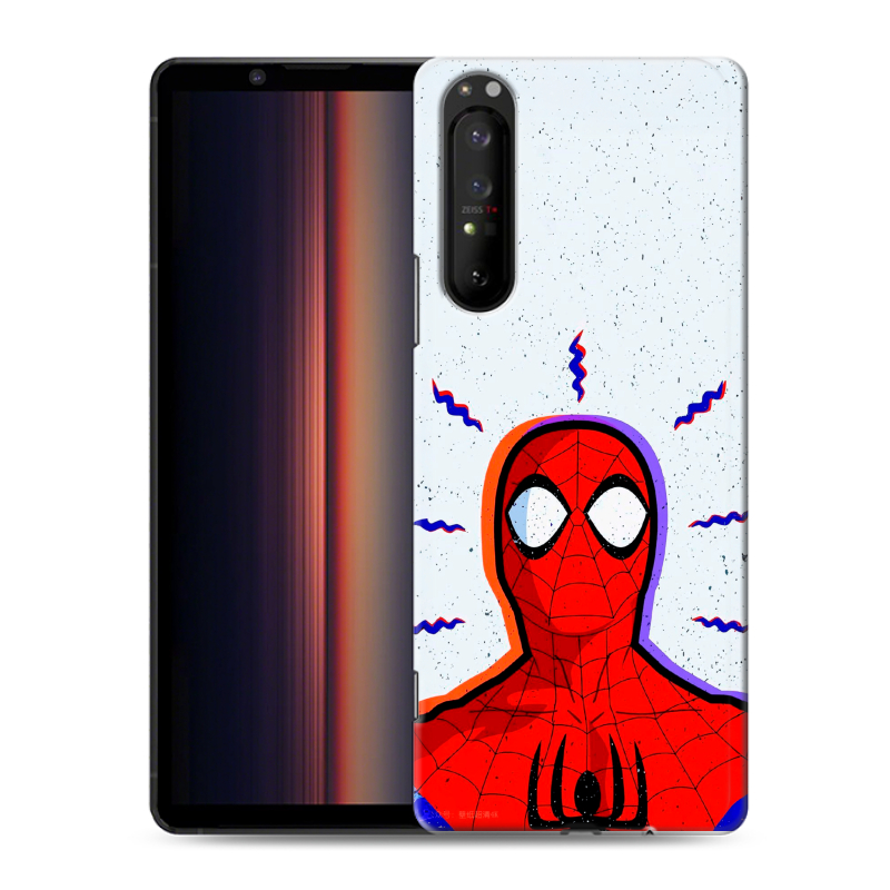 Пластиковый чехол на Sony Xperia 1 II с принтом Spiderman Человек паук Пластиковый чехол на Sony Xperia 1 II с принтом Spiderman Человек паук