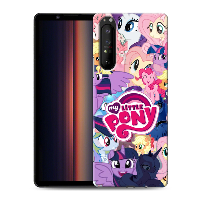 Силиконовый противоударный чехол на Sony Xperia 1 II с принтом My little pony Дружба чудо Силиконовый противоударный чехол на Sony Xperia 1 II с принтом My little pony Дружба чудо