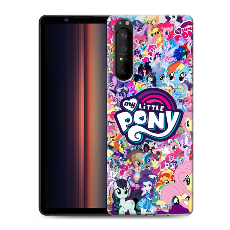 Пластиковый чехол на Sony Xperia 1 II с принтом My little pony Дружба чудо Пластиковый чехол на Sony Xperia 1 II с принтом My little pony Дружба чудо