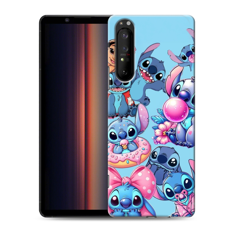 Пластиковый чехол на Sony Xperia 1 II с принтом Лило и Стич Пластиковый чехол на Sony Xperia 1 II с принтом Лило и Стич