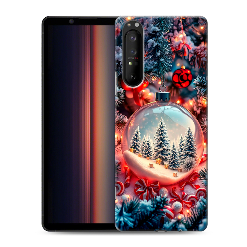 Силиконовый чехол на Sony Xperia 1 II с принтом Новый год Силиконовый чехол на Sony Xperia 1 II с принтом Новый год
