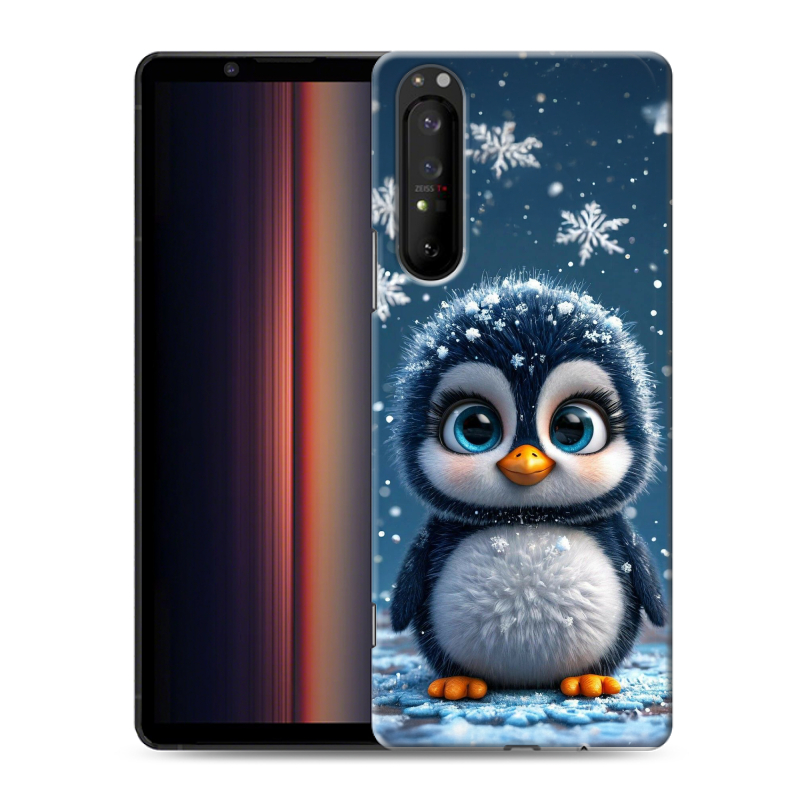 Силиконовый противоударный чехол на Sony Xperia 1 II с принтом Новый год Силиконовый противоударный чехол на Sony Xperia 1 II с принтом Новый год