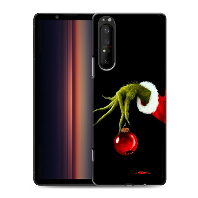 Силиконовый чехол на Sony Xperia 1 II с принтом Новый год Гринч Силиконовый чехол на Sony Xperia 1 II с принтом Новый год Гринч