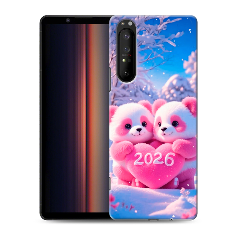 Пластиковый чехол на Sony Xperia 1 II с принтом Новый год Пластиковый чехол на Sony Xperia 1 II с принтом Новый год