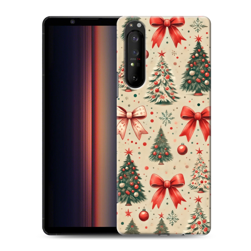 Силиконовый противоударный чехол на Sony Xperia 1 II с принтом Новый год Силиконовый противоударный чехол на Sony Xperia 1 II с принтом Новый год