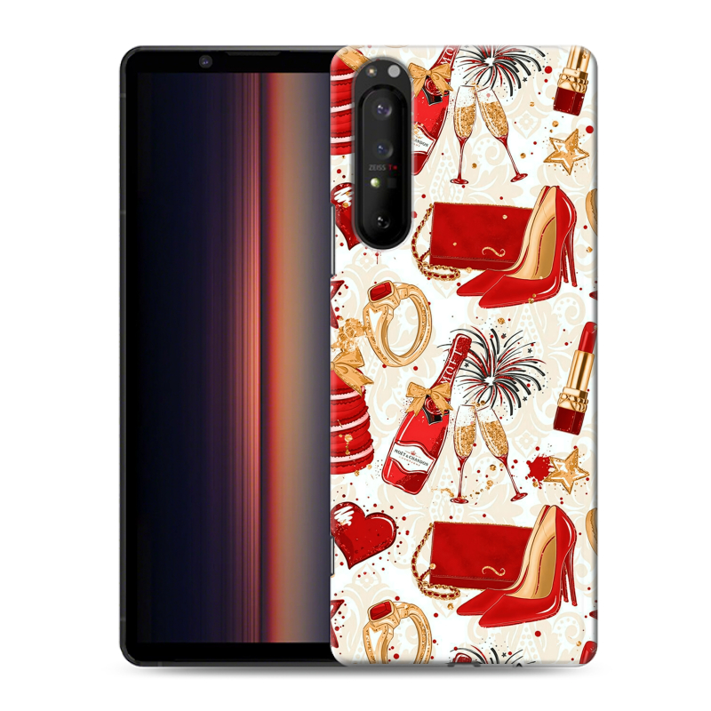 Силиконовый чехол на Sony Xperia 1 II с принтом Новый год Силиконовый чехол на Sony Xperia 1 II с принтом Новый год