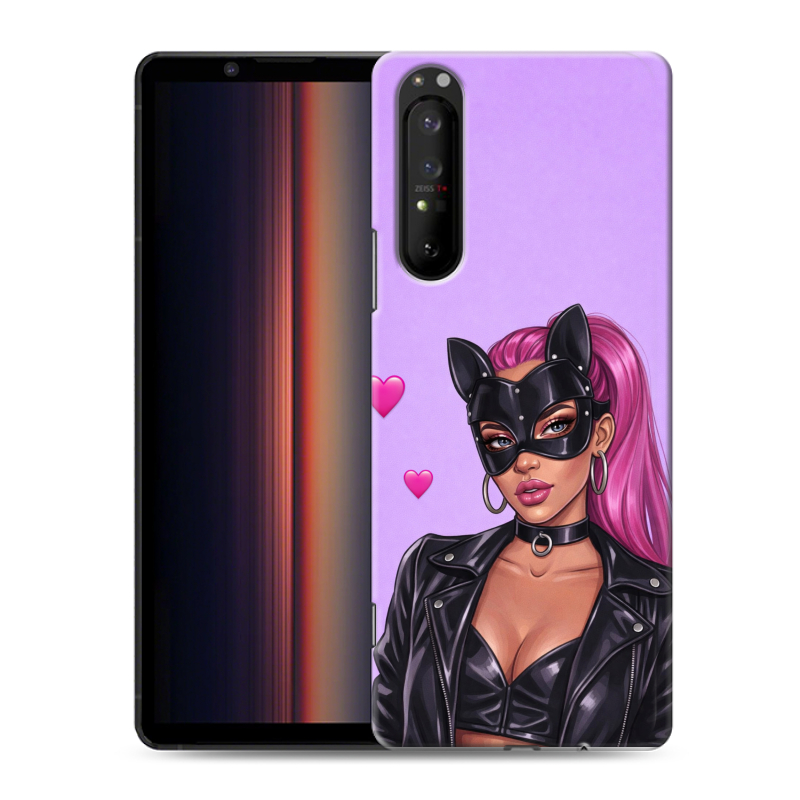 Силиконовый противоударный чехол на Sony Xperia 1 II с принтом женский Силиконовый противоударный чехол на Sony Xperia 1 II с принтом женский