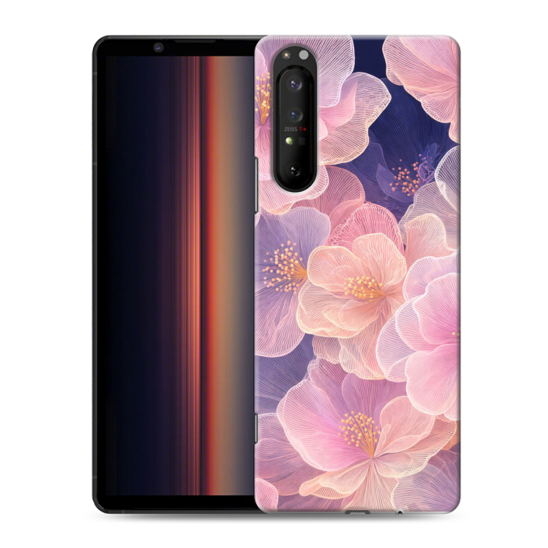 Силиконовый противоударный чехол на Sony Xperia 1 II с принтом женский Силиконовый противоударный чехол на Sony Xperia 1 II с принтом женский