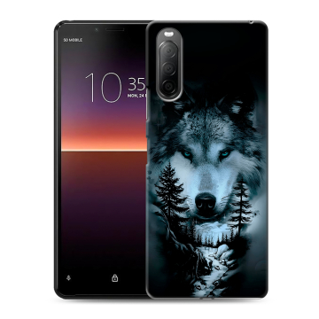 Силиконовый чехол на Sony Xperia 10 II с принтом Лесной волк