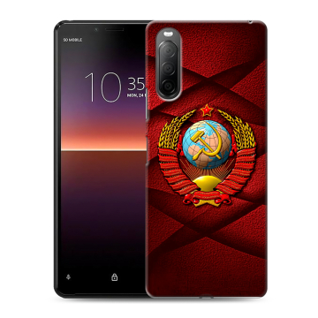 Силиконовый чехол на Sony Xperia 10 II с принтом Герб СССР Силиконовый чехол на Sony Xperia 10 II с принтом Герб СССР