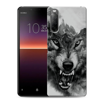 Силиконовый чехол на Sony Xperia 10 II с принтом Волк Силиконовый чехол на Sony Xperia 10 II с принтом Волк