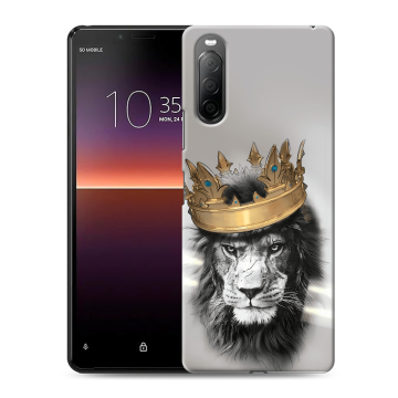 Силиконовый чехол на Sony Xperia 10 II с принтом Лев с короной Силиконовый чехол на Sony Xperia 10 II с принтом Лев с короной