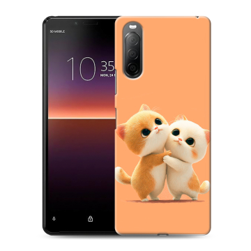 Силиконовый чехол на Sony Xperia 10 II с принтом Милые котики Силиконовый чехол на Sony Xperia 10 II с принтом Милые котики