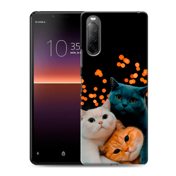 Силиконовый чехол на Sony Xperia 10 II с принтом Кошки Силиконовый чехол на Sony Xperia 10 II с принтом Кошки