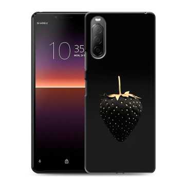 Силиконовый чехол на Sony Xperia 10 II с принтом Черная клубника Силиконовый чехол на Sony Xperia 10 II с принтом Черная клубника