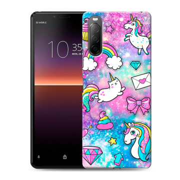 Силиконовый чехол на Sony Xperia 10 II с принтом Единороги