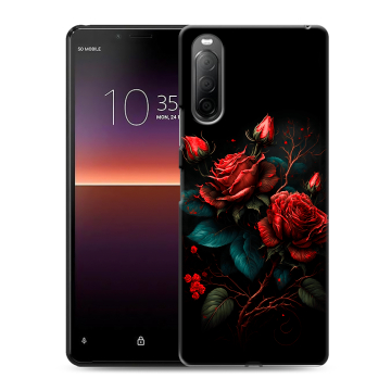 Силиконовый чехол на Sony Xperia 10 II с принтом Розы красные