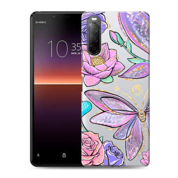 Силиконовый чехол на Sony Xperia 10 II с принтом Бабочки и цветы Силиконовый чехол на Sony Xperia 10 II с принтом Бабочки и цветы