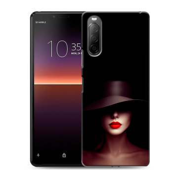 Силиконовый чехол на Sony Xperia 10 II с принтом Девушка в шляпе Силиконовый чехол на Sony Xperia 10 II с принтом Девушка в шляпе