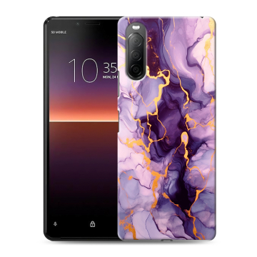 Силиконовый чехол на Sony Xperia 10 II с принтом Мрамор