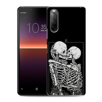 Силиконовый чехол на Sony Xperia 10 II с принтом Поцелуй скелетов Силиконовый чехол на Sony Xperia 10 II с принтом Поцелуй скелетов