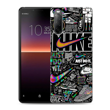 Силиконовый чехол на Sony Xperia 10 II с принтом Найк Силиконовый чехол на Sony Xperia 10 II с принтом Найк