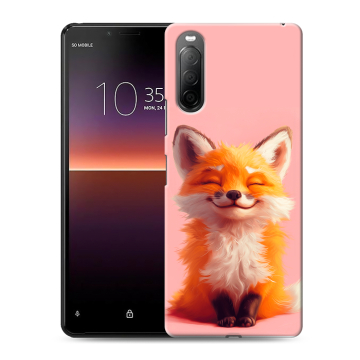 Силиконовый чехол на Sony Xperia 10 II с принтом милая лиса