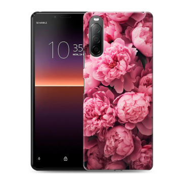 Силиконовый чехол на Sony Xperia 10 II с принтом цветы пионы Силиконовый чехол на Sony Xperia 10 II с принтом цветы пионы