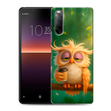 Силиконовый чехол на Sony Xperia 10 II с принтом сова