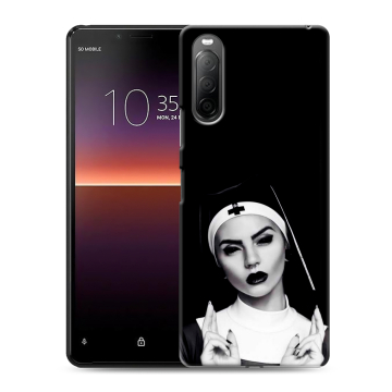 Силиконовый чехол на Sony Xperia 10 II с принтом монашка Силиконовый чехол на Sony Xperia 10 II с принтом монашка