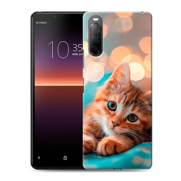 Силиконовый чехол на Sony Xperia 10 II с принтом котик Силиконовый чехол на Sony Xperia 10 II с принтом котик