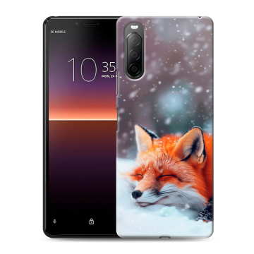 Силиконовый чехол на Sony Xperia 10 II с принтом лиса Силиконовый чехол на Sony Xperia 10 II с принтом лиса