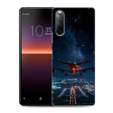 Силиконовый чехол на Sony Xperia 10 II с принтом самолет Силиконовый чехол на Sony Xperia 10 II с принтом самолет
