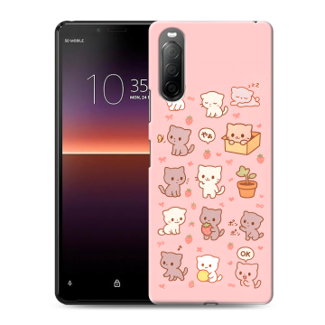 Силиконовый чехол на Sony Xperia 10 II с принтом Hello Kitty Хелоу Кити Силиконовый чехол на Sony Xperia 10 II с принтом Hello Kitty Хелоу Кити