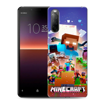 Силиконовый чехол на Sony Xperia 10 II с принтом Майнкрафт Minecraft Силиконовый чехол на Sony Xperia 10 II с принтом Майнкрафт Minecraft
