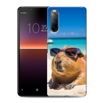 Силиконовый чехол на Sony Xperia 10 II с принтом Капибара