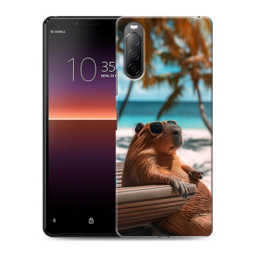 Силиконовый чехол на Sony Xperia 10 II с принтом Капибара
