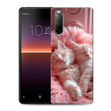 Силиконовый чехол на Sony Xperia 10 II с принтом котята котики Силиконовый чехол на Sony Xperia 10 II с принтом котята котики
