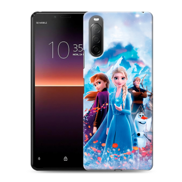 Силиконовый чехол на Sony Xperia 10 II с принтом Холодное сердце Frozen