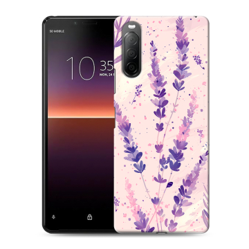 Силиконовый чехол на Sony Xperia 10 II с принтом цветы лаванда