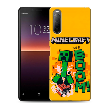 Силиконовый чехол на Sony Xperia 10 II с принтом Майнкрафт Minecraft Силиконовый чехол на Sony Xperia 10 II с принтом Майнкрафт Minecraft