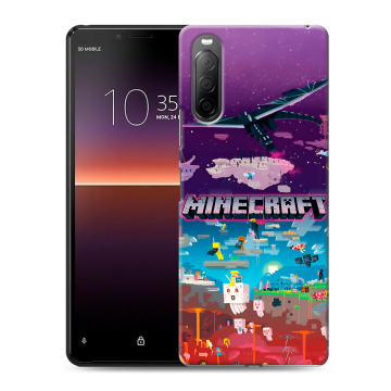 Силиконовый чехол на Sony Xperia 10 II с принтом Майнкрафт Minecraft Силиконовый чехол на Sony Xperia 10 II с принтом Майнкрафт Minecraft