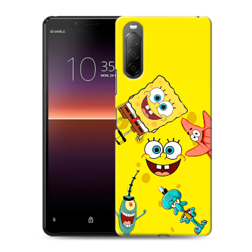 Силиконовый чехол на Sony Xperia 10 II с принтом Спанч боб Спанчбоб Силиконовый чехол на Sony Xperia 10 II с принтом Спанч боб Спанчбоб