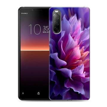 Силиконовый чехол на Sony Xperia 10 II с принтом женский цветы