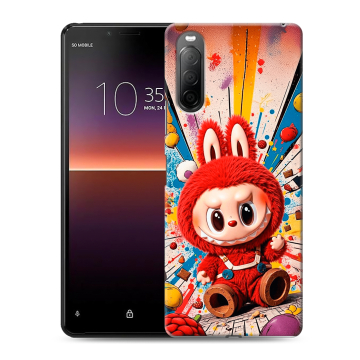 Силиконовый чехол на Sony Xperia 10 II с принтом Labubu Лабубу