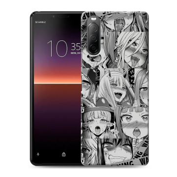 Силиконовый чехол на Sony Xperia 10 II с принтом Ahegao Ахегао Аниме Силиконовый чехол на Sony Xperia 10 II с принтом Ahegao Ахегао Аниме