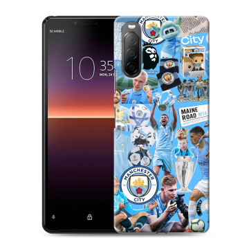 Силиконовый чехол на Sony Xperia 10 II с принтом Man City Манчестер Сити Силиконовый чехол на Sony Xperia 10 II с принтом Man City Манчестер Сити