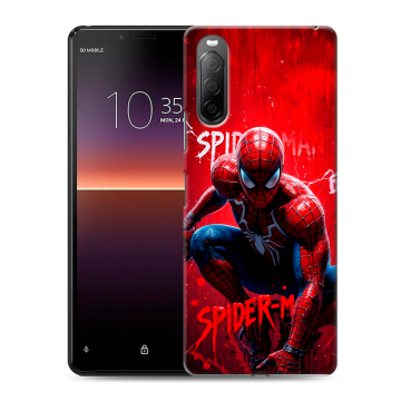 Силиконовый чехол на Sony Xperia 10 II с принтом Spiderman Человек паук Силиконовый чехол на Sony Xperia 10 II с принтом Spiderman Человек паук
