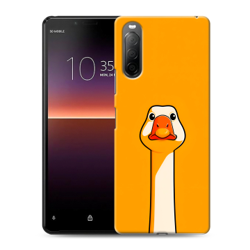 Силиконовый чехол на Sony Xperia 10 II с принтом Смешная утка Силиконовый чехол на Sony Xperia 10 II с принтом Смешная утка