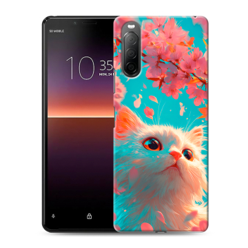 Силиконовый чехол на Sony Xperia 10 II с принтом Красивый кот Силиконовый чехол на Sony Xperia 10 II с принтом Красивый кот